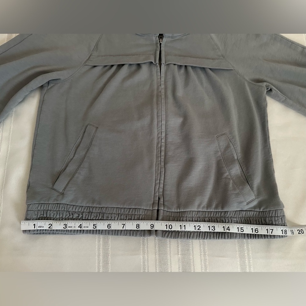 LOFT Slate Ruched Sleeve Jacket - Picture 9 of 16